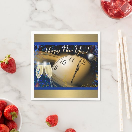 Happy New Year Serviette (Beispiel)