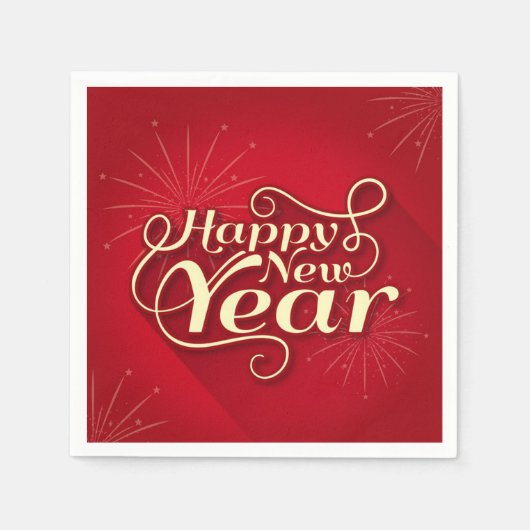 Happy New Year Serviette (Vorderseite)