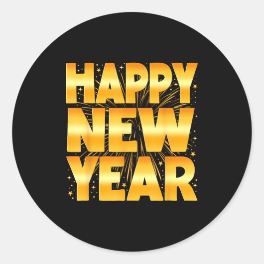 Happy New Year Shirt Family New Years Eve Party Fi Runder Aufkleber (Vorderseite)