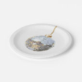 Happy New Year Silver Ball Pappteller (Schrägansicht)