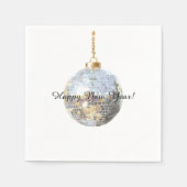 Happy New Year Silver Ball Serviette (Vorderseite)