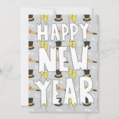 Happy New Year Sketchy Einladung (Vorderseite)