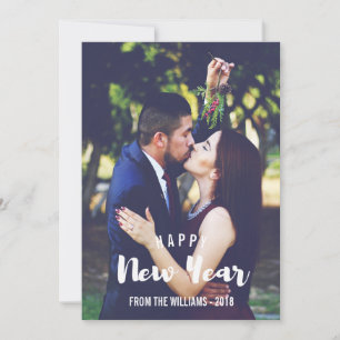 Happy New Year skizziert Personalisiertes Foto Feiertagskarte