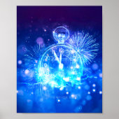 Happy New Year SlipperyJoe's große glühende Tasche Poster (Vorne)