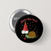 Happy New Year Snail Button (Vorne & Hinten)
