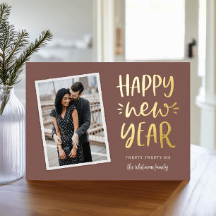 Happy New Year Snapshot Foto Folien Feiertagskarte