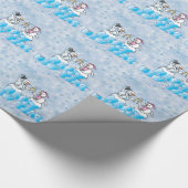 Happy New Year Snowman Geschenkpapier (Ecke)