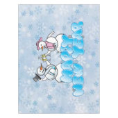 Happy New Year Snowman Tischdecke (Vorderseite)