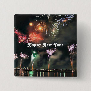 Happy New Year, Spectacular Fireworks Button