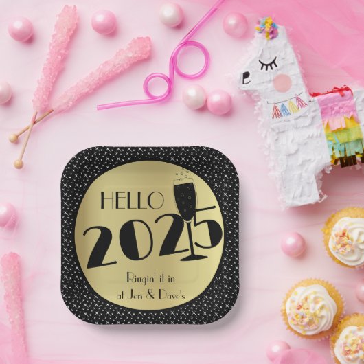 Happy New Year Square Pappteller (Party)