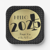 Happy New Year Square Pappteller (Vorderseite)