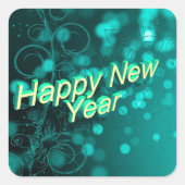 Happy New Year square sticker (Vorderseite)