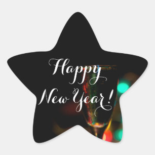 Happy New Year Star Stickers by RoseWriters