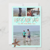 Happy New Year Starfish Foto-Vorlagen Karte (Vorderseite)