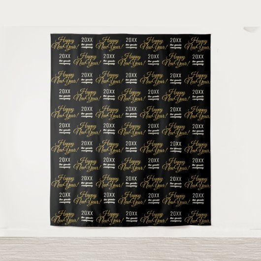 Happy New Year Step and Repetier Party Backdrop Wandteppich (Vorderseite)