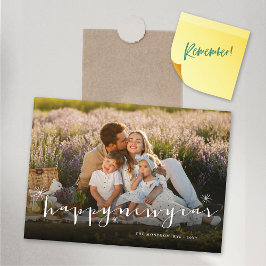 Happy New Year Sternexplosionen Foto Magnetic Card Magnetkarte