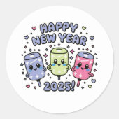 Happy New Year Sticker (Vorderseite)