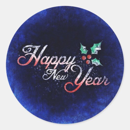 Happy New Year Sticker (Vorderseite)