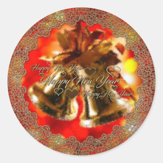 Happy New Year Sticker (Vorderseite)