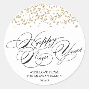 Happy New Year Sticker - Silvester Party