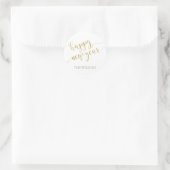 Happy New Year Sticker - White & Gold (Tasche)