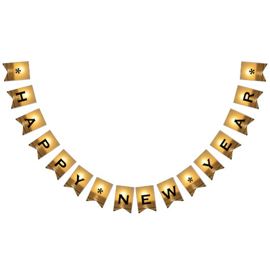 Happy New Year (Sunset) Personalize Bunting Flags Wimpelkette (Alle)