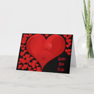 Happy New Year, Sweet Valentine Liebe Hört Red! Feiertagskarte