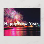Happy New Year Sydney Australien Nachtlicht Postkarte (Vorderseite)