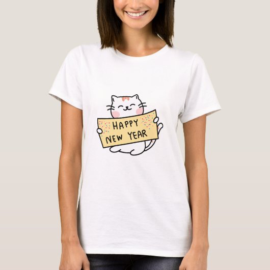 Happy New Year T-Shirt (Vorderseite)