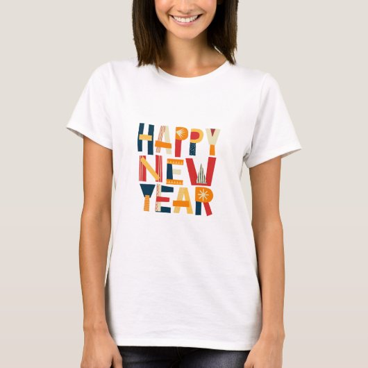 Happy New Year T-Shirt (Vorderseite)