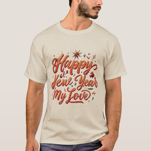 Happy New Year T-Shirt (Vorderseite)
