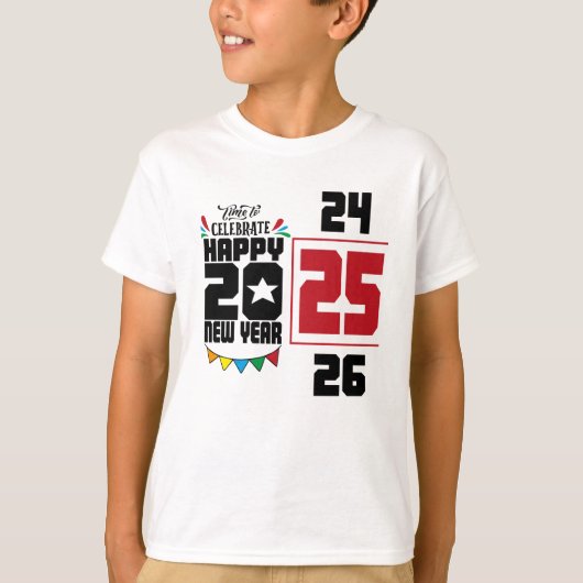 Happy New Year T-Shirt (Vorderseite)