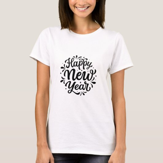 Happy New Year T-Shirt (Vorderseite)