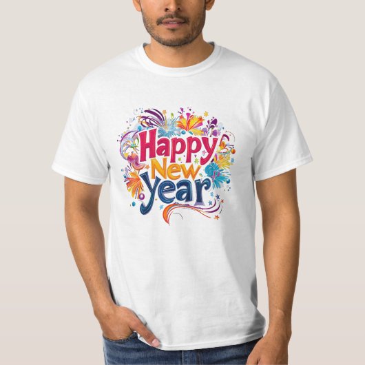 Happy New Year T-Shirt (Vorderseite)