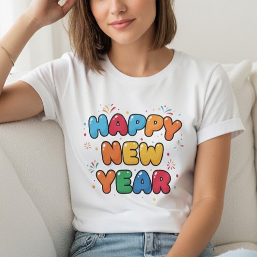 Happy New Year T-Shirt – Elegant Modern Festive