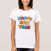 Happy New Year T-Shirt – Elegant Modern Festive (Vorderseite)