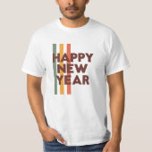Happy New Year T-Shirt – Festive Typography Design (Vorderseite)