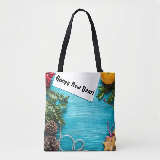 Happy New Year Tasche Geschenke Bag Holiday Cookie (Vorderseite)