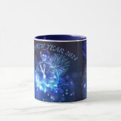 Happy New Year Tasse 2025navy Blue Farbe (Zentrum)