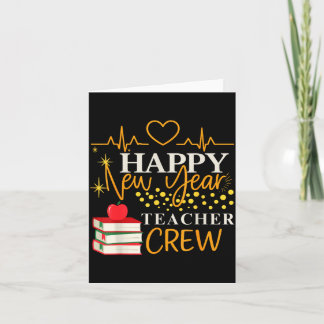 Happy New Year Teacher Crew School Classroom Karte