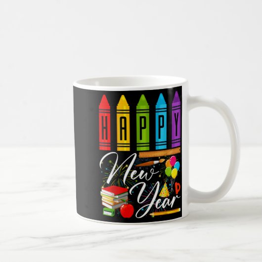 Happy New Year Teacher Fireworks New Years Eve Par Kaffeetasse (Rechts)