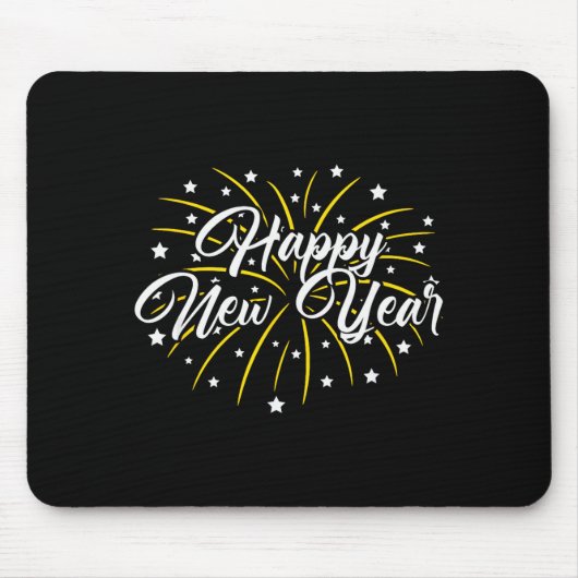 Happy New Year Tee Uni-kids Black Small Mousepad (Vorne)