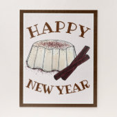 Happy New Year Tembleque Puerto Rico Pudding Puzzle (Vertikal)