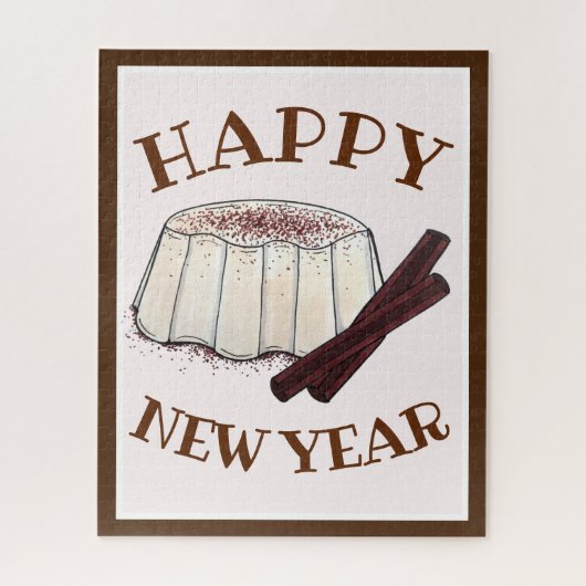 Happy New Year Tembleque Puerto Rico Pudding Puzzle (Vertikal)