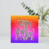 HAPPY NEW YEAR! Text Image Einladung (Stehend Vorderseite)