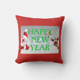 Happy New Year Throw Pillow Kissen