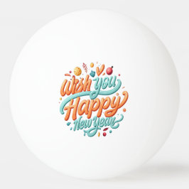 Happy New Year Tischtennisball