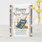 Happy New Year to an Amazing Accountant Karte (Gelbe Blume)