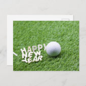 Happy New Year to Golfer Postkarte (Vorne/Hinten)