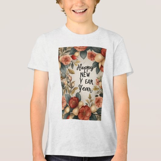 Happy New Year Tri-Blend Shirt (Vorderseite)